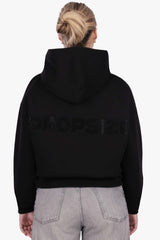 RHINESTONE WOMEN HOODIE BLACK