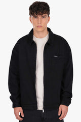 SINGLE POCKET JEANS JACKET BLACK WASHED