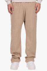 RIB OPEN LEG JOGGER BEIGE