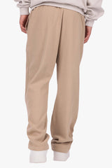 RIB OPEN LEG JOGGER BEIGE