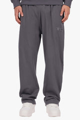 RIB OPEN LEG JOGGER STEEL GREY