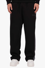 OPEN LEG JOGGER CONTRAST SIDESTRIPE BLACK