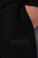 OPEN LEG JOGGER CONTRAST SIDESTRIPE BLACK