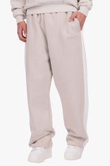 OPEN LEG JOGGER CONTRAST SIDESTRIPE MOON BEAM