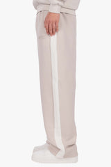 OPEN LEG JOGGER CONTRAST SIDESTRIPE MOON BEAM