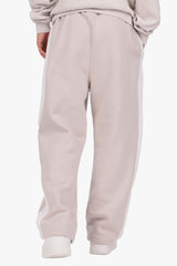 OPEN LEG JOGGER CONTRAST SIDESTRIPE MOON BEAM