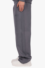 OPEN LEG JOGGER CONTRAST SIDESTRIPE STEEL GREY