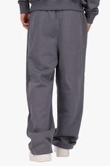 OPEN LEG JOGGER CONTRAST SIDESTRIPE STEEL GREY