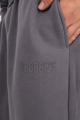 OPEN LEG JOGGER CONTRAST SIDESTRIPE STEEL GREY