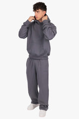 OPEN LEG JOGGER CONTRAST SIDESTRIPE STEEL GREY