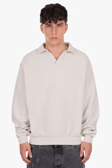 STRUCTURED POLOSHIRT ACID LIGHT GREY