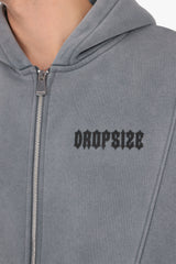 OVERSIZE ZIPPER VINTAGE LOOK GREY