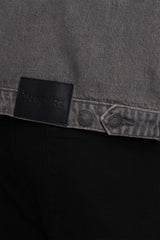 SINGLE POCKET JEANS JACKET GREY WASHED