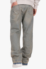 FLARE FIT JEANS WASHED BLUE