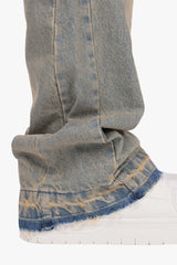 FLARE FIT JEANS WASHED BLUE