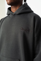 HEAVY OVERSIZE EMBO HOODIE STEEL GREY