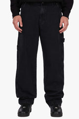 STRAIGHT LEG CARPENTER DETAIL JEANS BLACK