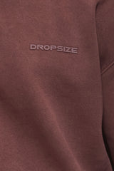 HEAVY OVERSIZE HD LOGO HOODIE ACID WASHED PLUM