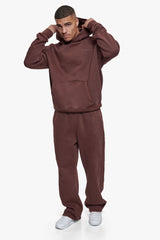 HEAVY OVERSIZE HD LOGO HOODIE ACID WASHED PLUM