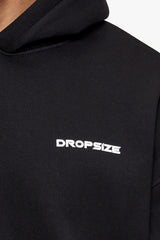 HEAVY OVERSIZE HD LOGO HOODIE BLACK