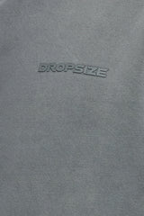 HEAVY OVERSIZE HD LOGO HOODIE ACID WASHED LIGHT GREY