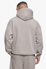 HEAVY OVERSIZE HD LOGO HOODIE ACID WASHED MORNING DOVE