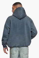 HEAVY OVERSIZE PUFFER PRINT HOODIE WASHED GREY