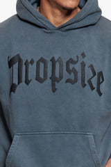 HEAVY OVERSIZE PUFFER PRINT HOODIE WASHED GREY