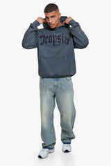 HEAVY OVERSIZE PUFFER PRINT HOODIE WASHED GREY