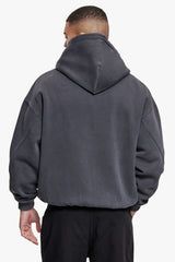 OVERSIZE ZIPPER VINTAGE LOOK BLACK