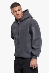 OVERSIZE ZIPPER VINTAGE LOOK BLACK