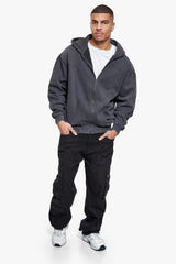 OVERSIZE ZIPPER VINTAGE LOOK BLACK