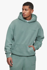 HEAVY OVERSIZE HD LOGO HOODIE  WASHED SAGE