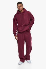 HEAVY OVERSIZE HD LOGO HOODIE  WASHED CRANBERRY