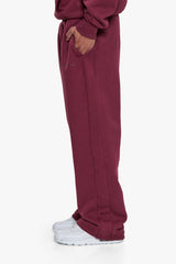 HD LOGO OPEN LEG JOGGER WASHED CRANBERRY