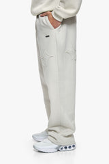 STAR PATCH OPEN LEG JOGGER ACID WASHED GREY