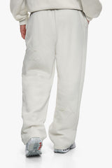 STAR PATCH OPEN LEG JOGGER ACID WASHED GREY