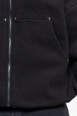 CARPENTER DOUBLE ZIP-HOODIE BLACK