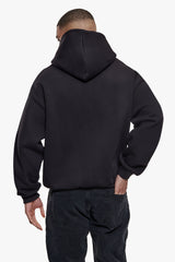 ESSENTIAL BOXY ZIP-HOODIE WASHED ANTRACITE
