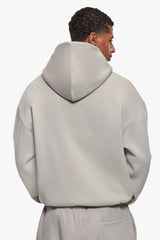 ESSENTIAL BOXY ZIP-HOODIE STONE