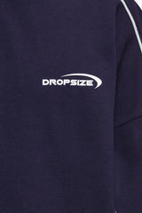 BOXY PIPING HOODIE NAVY