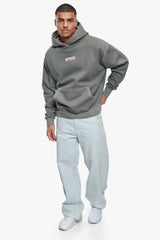 HEAVY OVERSIZE  DPSZE  HOODIE WASHED GREY