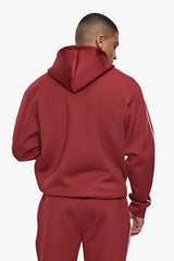 SPORTY SCUBA ZIP HOODIE BURGUNDY