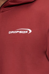 SPORTY SCUBA ZIP HOODIE BURGUNDY