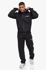 SPORTY SCUBA ZIP HOODIE BLACK