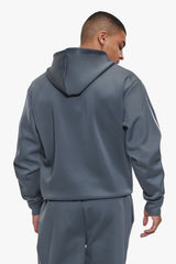SPORTY SCUBA ZIP HOODIE STEEL GREY