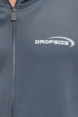 SPORTY SCUBA ZIP HOODIE STEEL GREY