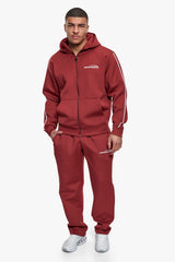 SPORTY SCUBA OPEN LEG JOGGER BURGUNDY