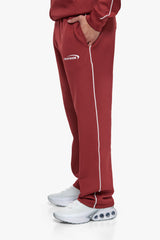 SPORTY SCUBA OPEN LEG JOGGER BURGUNDY