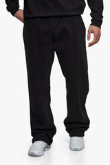 URBAN PINTUCK OPEN LEG JOGGER BLACK